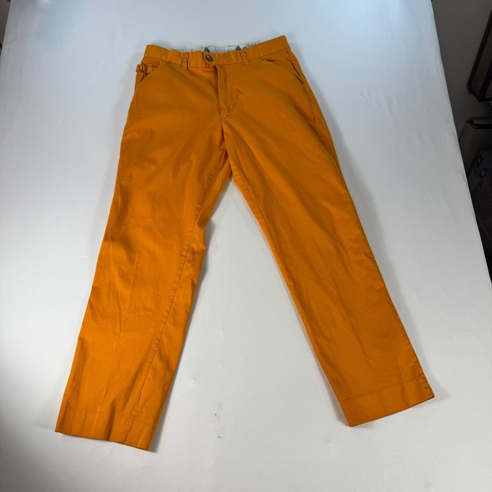 Royal & Awesome Men Orange Golf Pants Chinos 32x30 Bright Vibrant Cotton Stretch